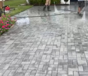 brick paver pressure washing and sealing